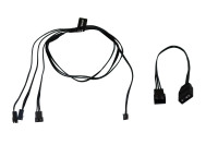 KAB Alphacool Digital RGB LED Y-Kabel 3-fach mit JST Stecker - Schwarz 60cm