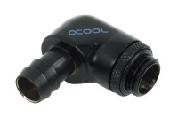 ANT Alphacool HF 10mm (3/8") Schlauchanschluss 90° drehbar G1/4 mit O-Ring - Deep Black