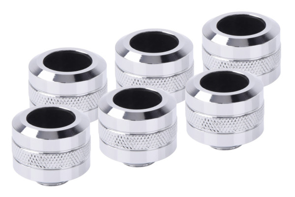 Alphacool Eiszapfen PRO 16mm HardTube fitting G1/4 - chrome sixpack